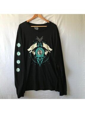 Bungie Destiny Shirt 2XL Black Wolf Graphic Long Sleeve Gaming Rewards